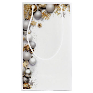 Petit Sac Cadeau Pochette Cadeau "Boule Doré"