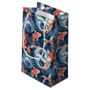 Petit Sac Cadeau Poisson japonais dans l'aquarelle
