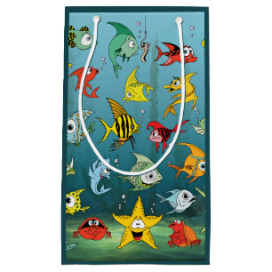 Petit Sac Cadeau Poissons 2 sous-marins de bande dessinée