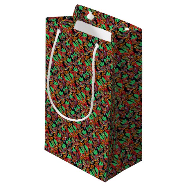 Petit Sac Cadeau Poivrons du Cinco de Mayo (Devant Angle)