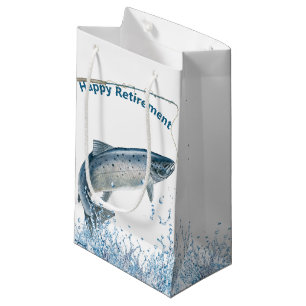 Petit Sac Cadeau Pole et poisson de pêche de la retraite