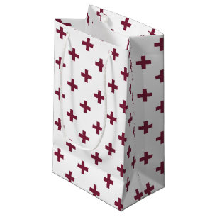 Petit Sac Cadeau Polka de mûre croise sur blanc