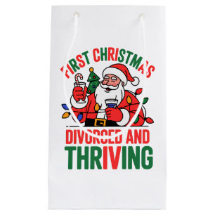 Petit Sac Cadeau Premier Noël divorcé et prospère Noël