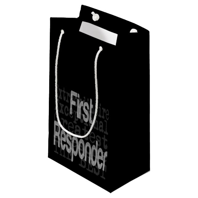 Petit Sac Cadeau Premier répondeur Extraordinaire (Devant Angle)
