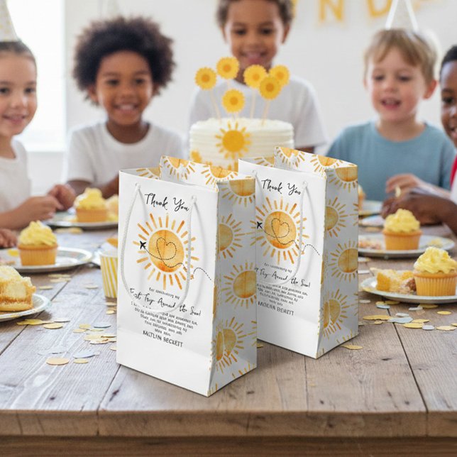 Petit Sac Cadeau Premier Voyage Autour Du Soleil 1Er Anniversaire (Créateur téléchargé)