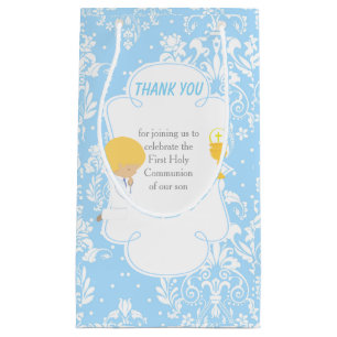 Petit Sac Cadeau Première Communion Blonde cheveux Merci garçon