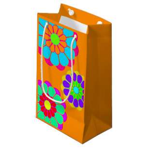 Petit Sac Cadeau Pretty Flower Power Bloom I II III + votre backgr.