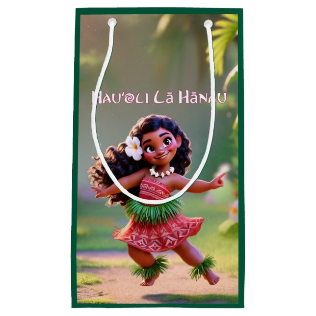 Petit Sac Cadeau Princesse Hula Hauʻoli (Devant)