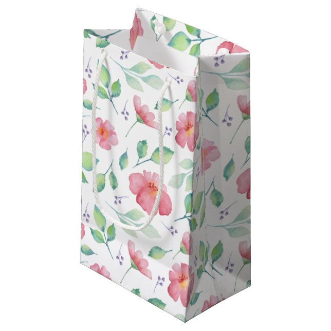 Petit Sac Cadeau Printemps heureux (Devant Angle)