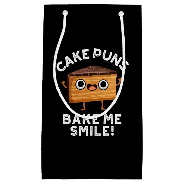 Petit Sac Cadeau Puns de gâteaux Bake Me Smile Drôle Pun de cuisson (Devant)