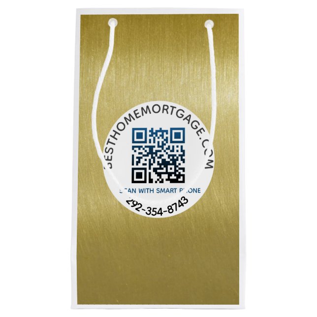 Petit Sac Cadeau QR Code Realtor Mortgage Company (Devant)