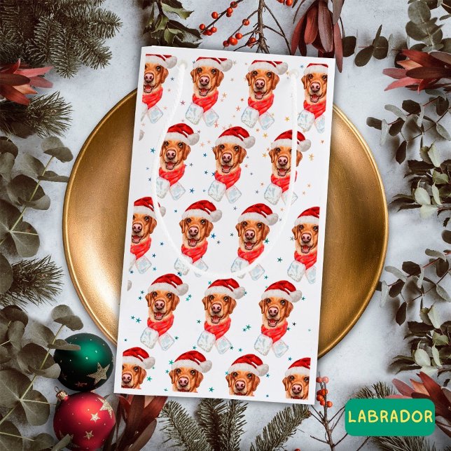 Petit Sac Cadeau Race de chien Labrador Noël (Créateur téléchargé)