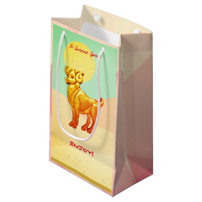 Petit Sac Cadeau Ram Aries (Devant Angle)