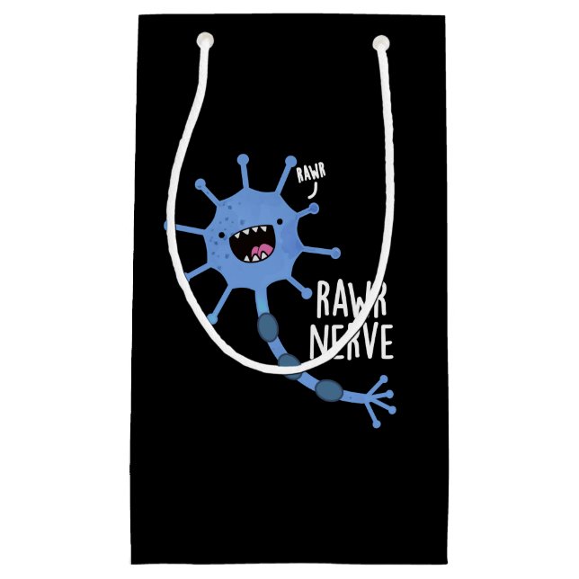 Petit Sac Cadeau Rawr Nerve Funny Neuron Nerve Pun Dark BG (Devant)
