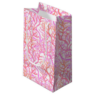 Petit Sac Cadeau Récif de corail rose vibrant