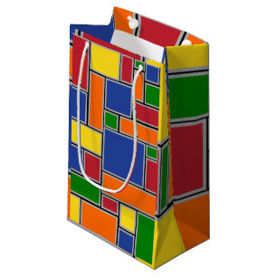 Petit Sac Cadeau Rectangles colorées