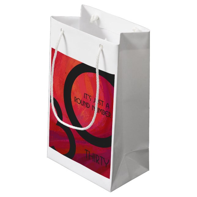 Petit Sac Cadeau Red 30 Dix Anniversaire (Dos Angle)