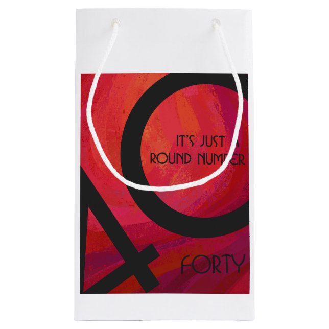 Petit Sac Cadeau Red 40 Dix Anniversaire (Dos)