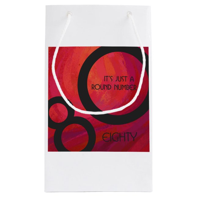 Petit Sac Cadeau Red 80 Dix Anniversaire (Dos)