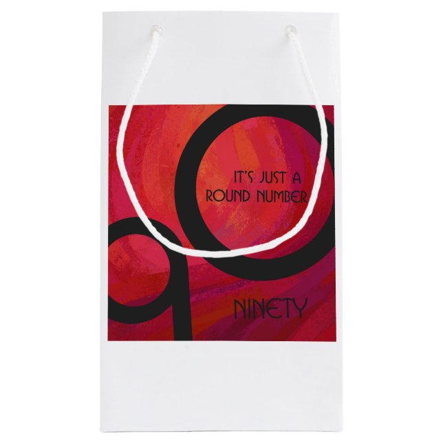 Petit Sac Cadeau Red 90 Dix Anniversaire (Dos)