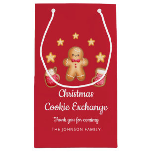 Petit Sac Cadeau Red Christmas Cookie Exchange Cute Gingerbread Hom