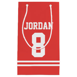 Petit Sac Cadeau Red Football Jersey - Sports Thème Anniversaire