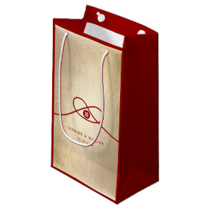 Petit Sac Cadeau Red Knot Union Double Bonheur Mariage chinois