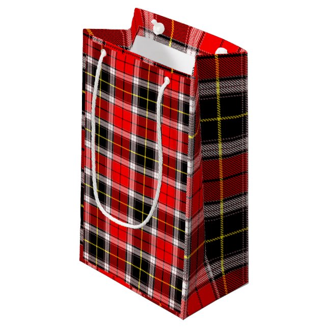 Petit Sac Cadeau Red Tartan (Devant Angle)