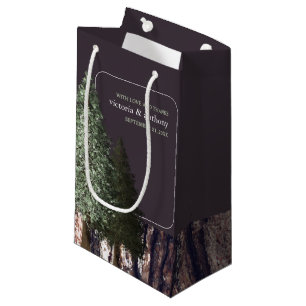 Petit Sac Cadeau Redwoods & Bark, Mariage rustique Favor