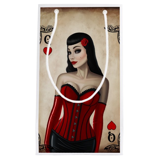 Petit Sac Cadeau Reine des coeurs (Devant)