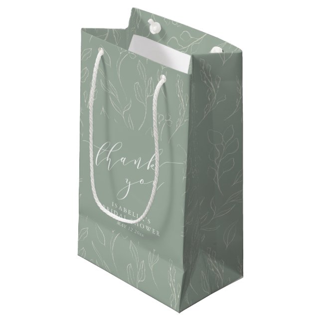Petit Sac Cadeau Remerciement pour une Baby Shower Mariage Floral V (Devant Angle)
