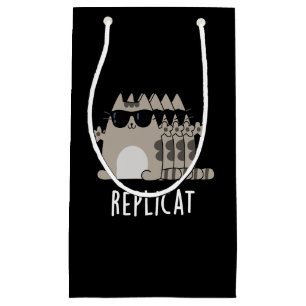 Petit Sac Cadeau Replicat Funny Répliqué Pun de chat Dark BG