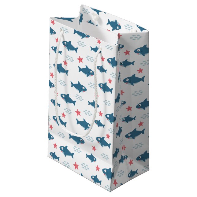 Petit Sac Cadeau Requin (Devant Angle)