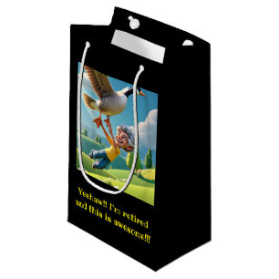 PETIT SAC CADEAU " RETRAITÉ ET HEUREUX "