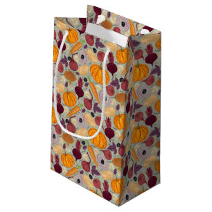 Petit Sac Cadeau Rétro arrière - plan des légumes frais