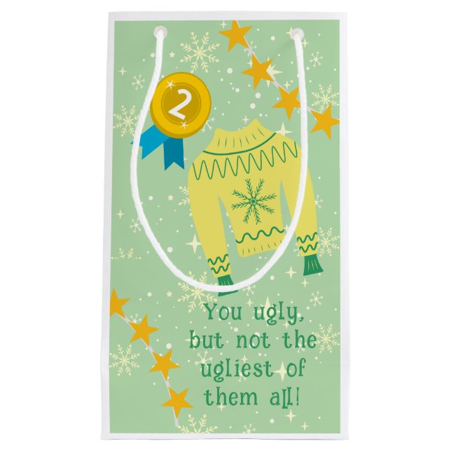 Petit Sac Cadeau Retro Holiday Fête de Noël laide (Devant)