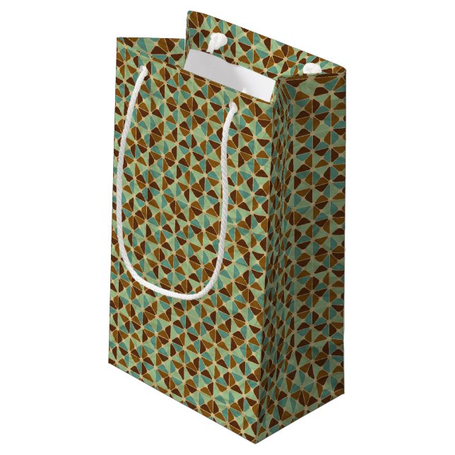 Petit Sac Cadeau Rétro motif géométrique (Dos Angle)