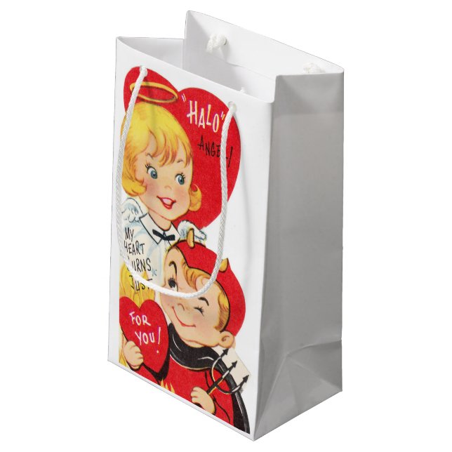 Petit Sac Cadeau retro vintage diable Angel Valentine (Dos Angle)