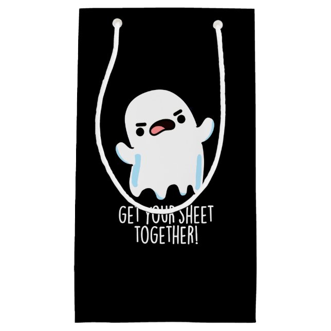 Petit Sac Cadeau Retrouvez votre feuille ensemble Funny Ghost Pun D (Devant)