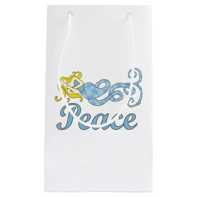 Petit Sac Cadeau Rêves de vacances de sirène de paix (Devant)