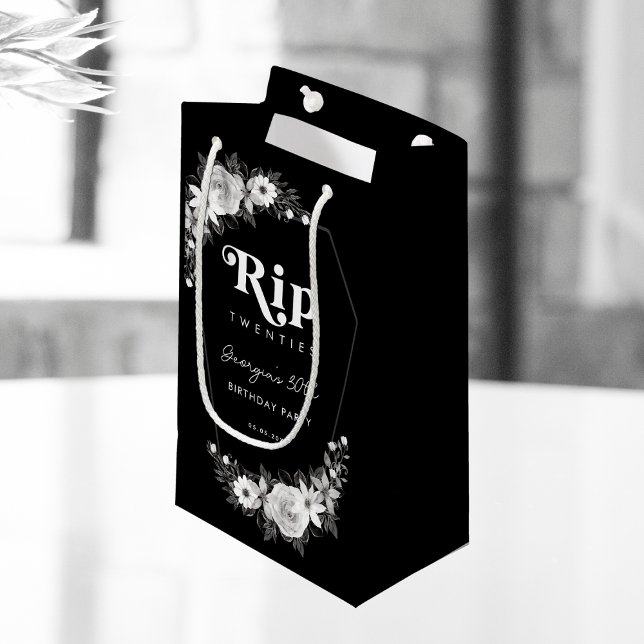 Petit Sac Cadeau Rip To My Twenties Black 30th Birthday Party (Créateur téléchargé)