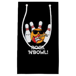 Petit Sac Cadeau Rock & Bowl Funny Bowling Pun Dark BG