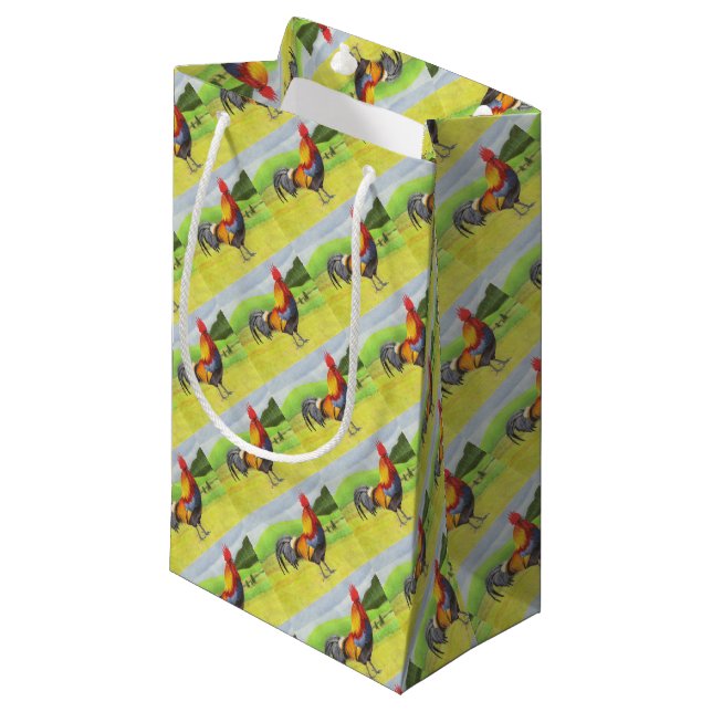 Petit Sac Cadeau Rooster (Devant Angle)