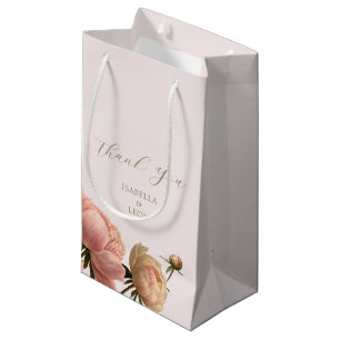 Petit Sac Cadeau Rose Pâle Chic Rose Mariage Mariage