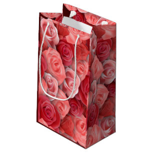 Petit Sac Cadeau Roses roses et rouges de jour de Valentines