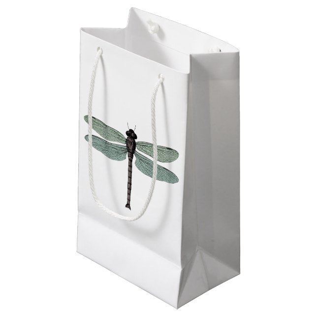 Petit Sac Cadeau Sac-cadeau d'illustrations de libellules antiques (Devant Angle)