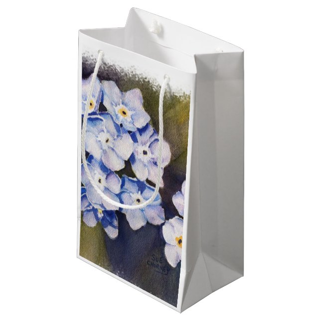 PETIT SAC CADEAU SAC-CADEAU FLEURIER OUGET-ME-NOTS (Devant Angle)