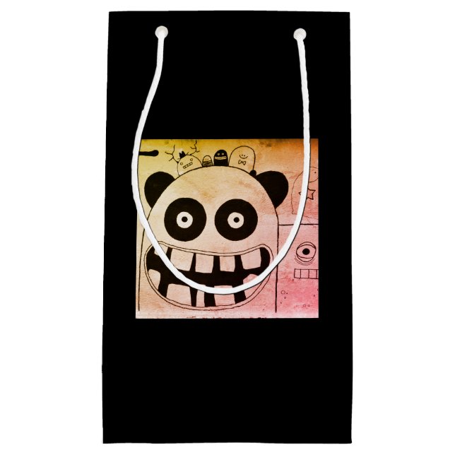 Petit Sac Cadeau Sac-cadeau personnalisé - petit, brillant HAPPY MO (Devant)