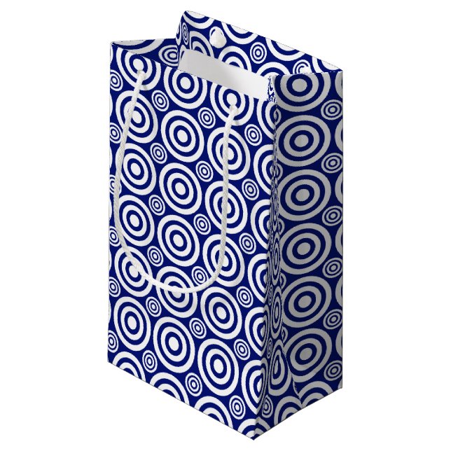 Petit Sac Cadeau Sac-CADEAU S, Blanc Bleu (Devant Angle)