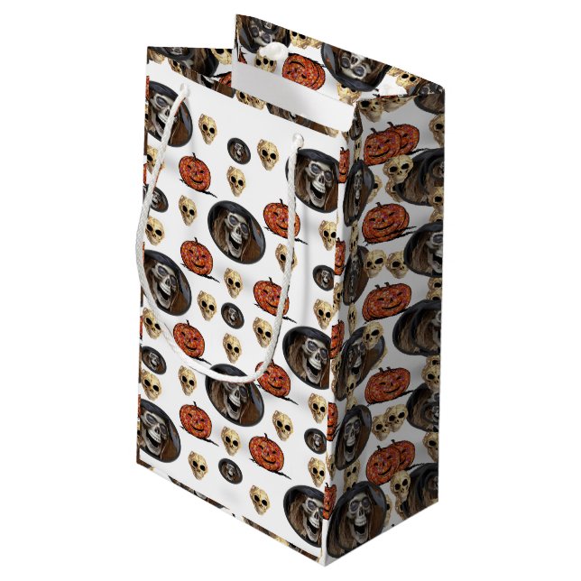 Petit Sac Cadeau Sachet de cadeaux Halloween Joyeux (Dos Angle)
